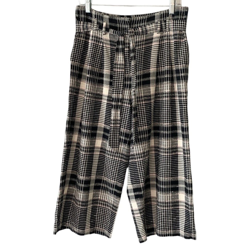 Anthropologie Ett:Twa Luca Plaid Wide Leg Pant